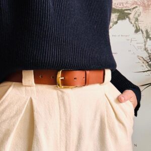 Handgenähter Gürtel „Fred“ Naturleder