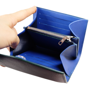 Small flap wallet handgenäht