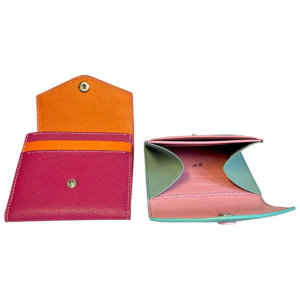 Mini flap wallet handgenäht