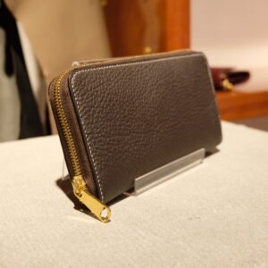 Long zip wallet handgenäht