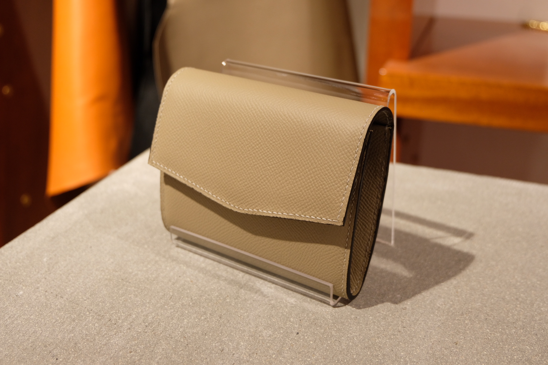 Small flap wallet handgenäht